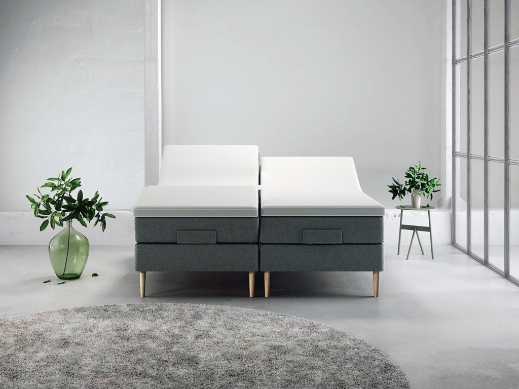 Stockholm Linen Elevation (Antracit) - 210x210 cm.