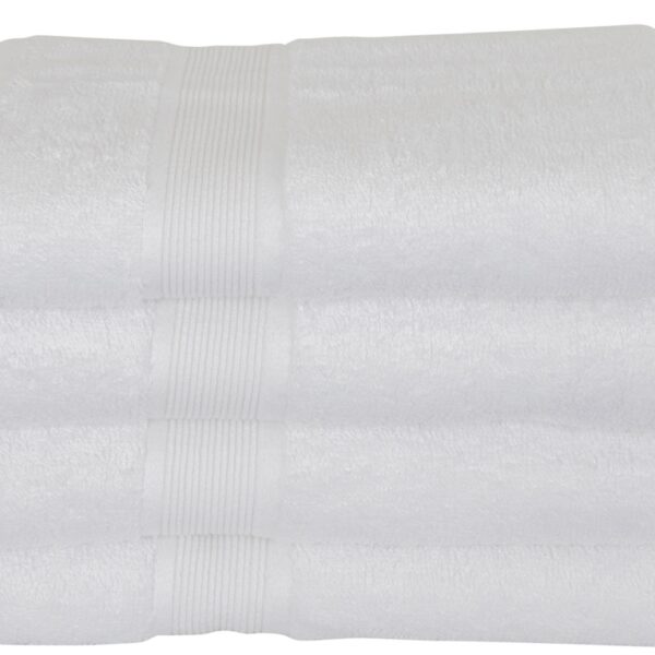 Bambus Håndklæde - 50x100 cm - Hvid - Bambus/bomuld - Frotté håndklæde fra Excellent By Borg