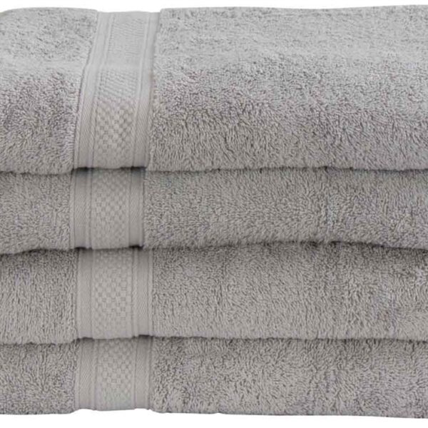 Håndklæde - 50x100 cm - 100% Egyptisk bomuld - Grå - Luksus håndklæder fra "Premium - By Borg