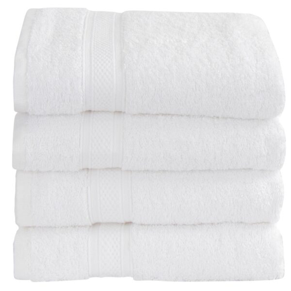 Håndklæde - 50x100 cm - 100% Egyptisk bomuld - Hvid - Luksus håndklæder fra "Premium - By Borg