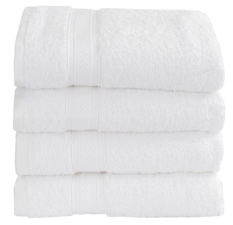 Håndklæde - 50x100 cm - 100% Egyptisk bomuld - Hvid - Luksus håndklæder fra "Premium - By Borg