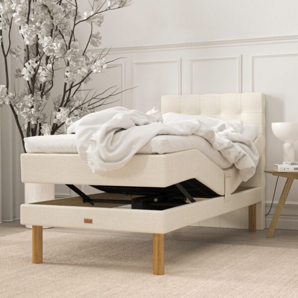 SÖVNN Deluxe Elevationsseng - 90x200 - Lys beige