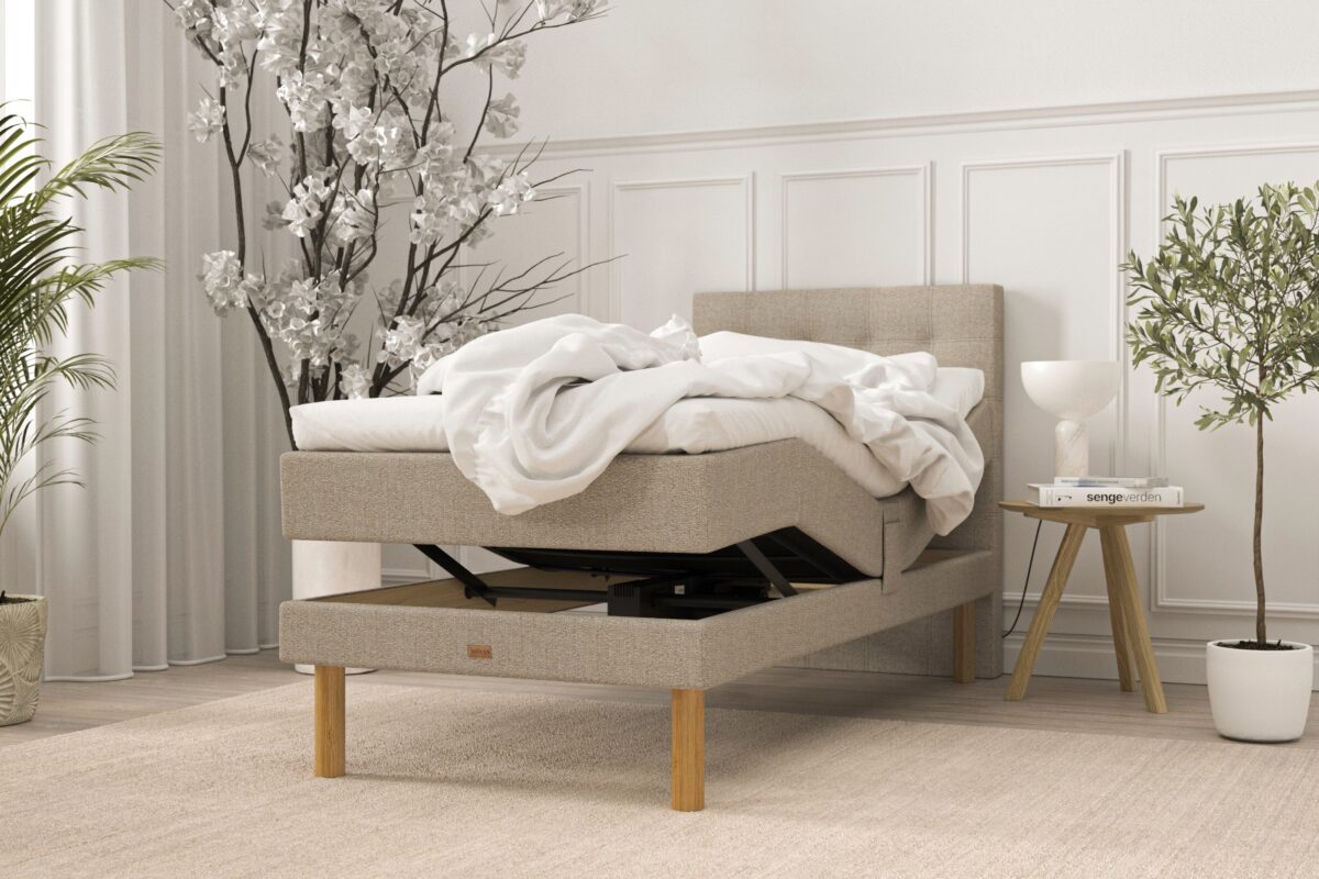 SÖVNN Deluxe Elevationsseng - 90x200 - Sand