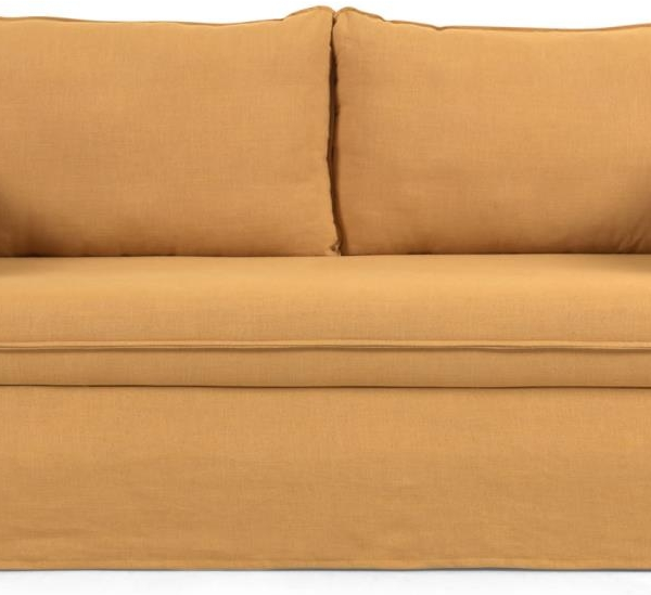 Tanit, Sovesofa, sennep, H70x210x100 cm, stof