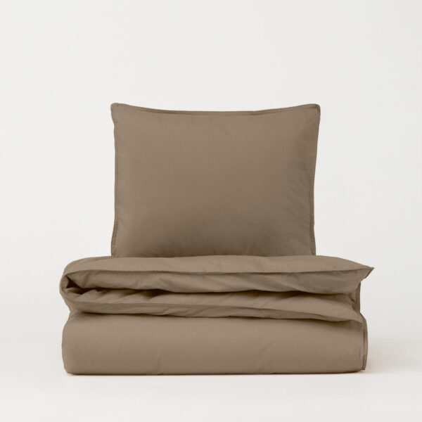 DAWN Percale sengetøj - Mocha Brown - 140x200 cm - 100% økologisk bomuld - Brunt