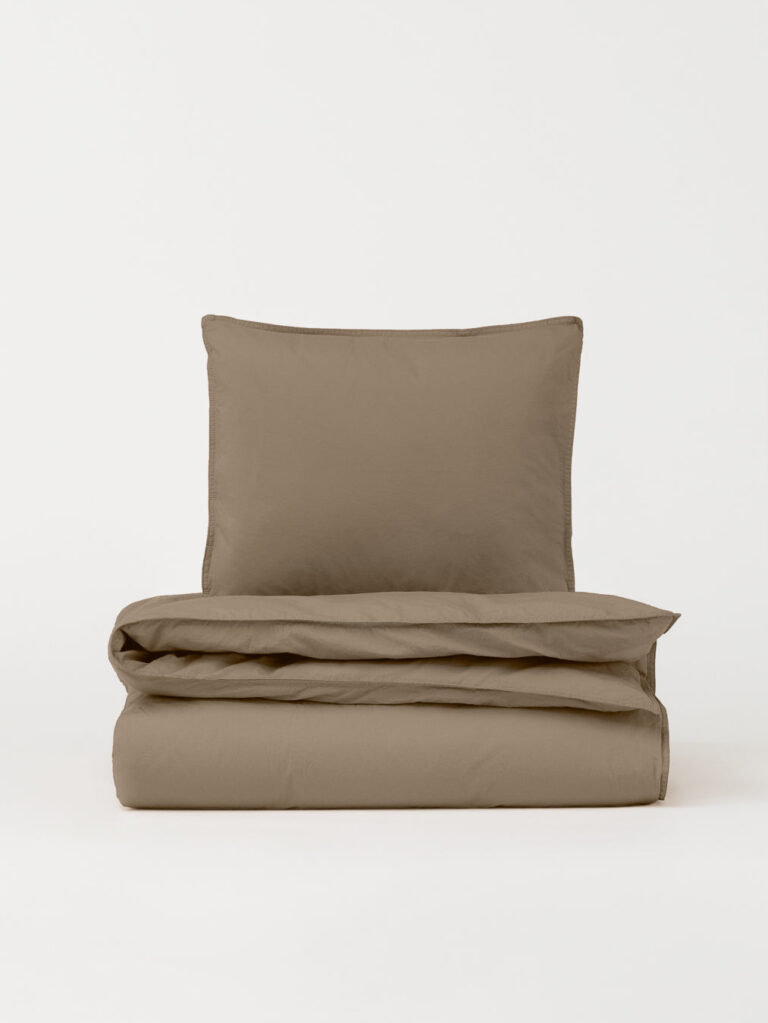 DAWN Percale sengetøj - Mocha Brown - 140x200 cm - 100% økologisk bomuld - Brunt