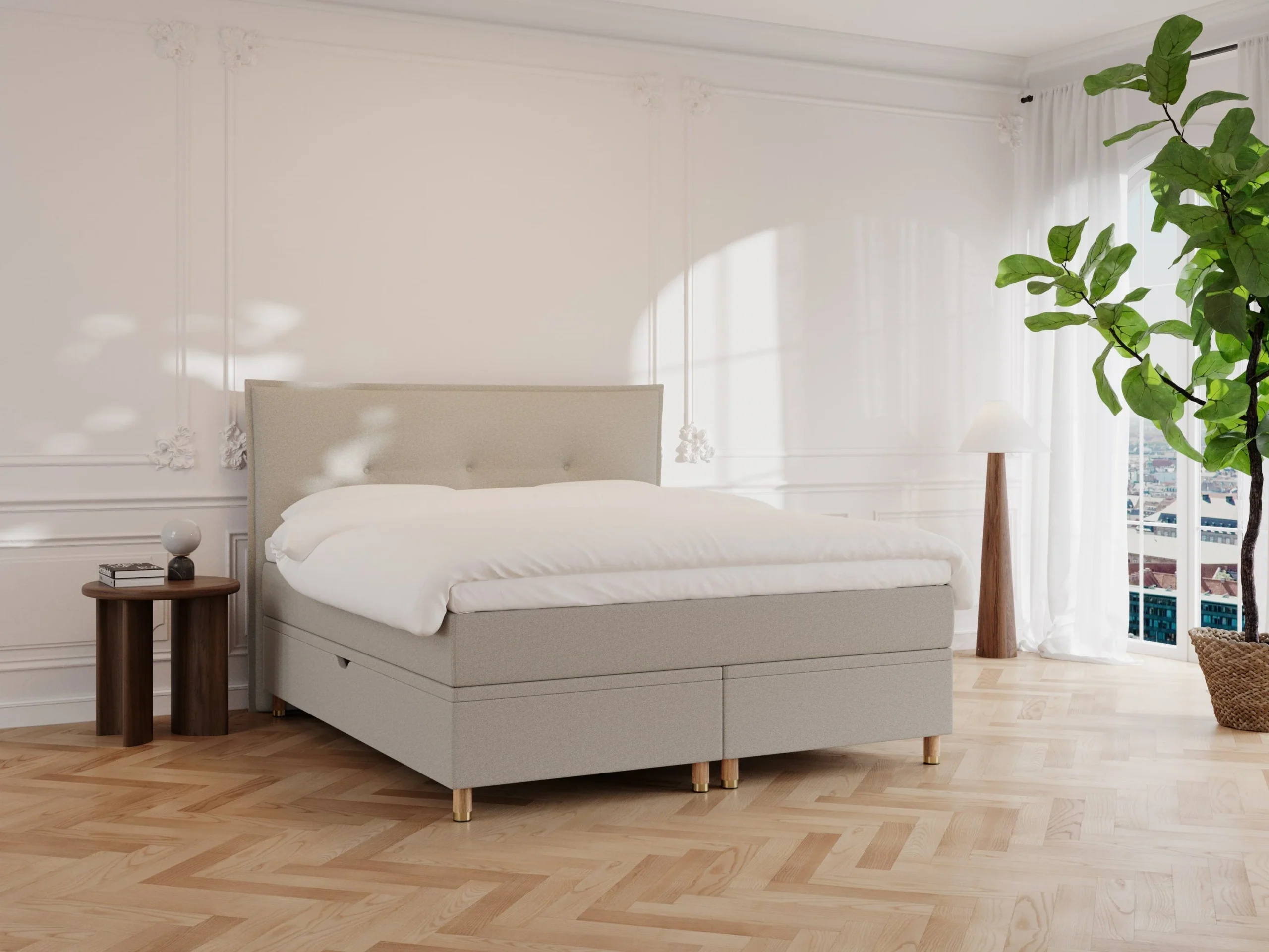 Alva Fjll | 180x200 | Sand – Nordic Dream - Danske luksus senge