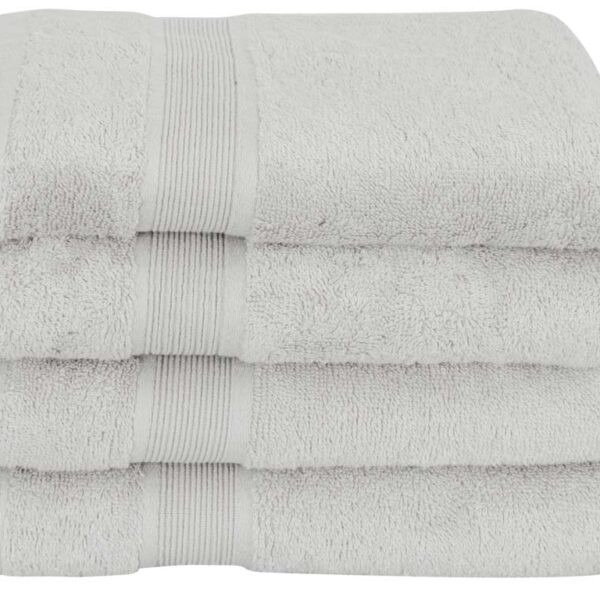 Bambus Håndklæde - 50x100 cm - Lys Grå - Bambus/bomuld - Frotté håndklæde fra Excellent By Borg