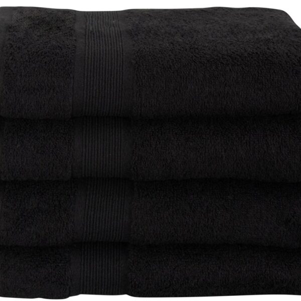 Bambus Håndklæde - 50x100 cm - Sort - Bambus/bomuld - Frotté håndklæde fra Excellent By Borg