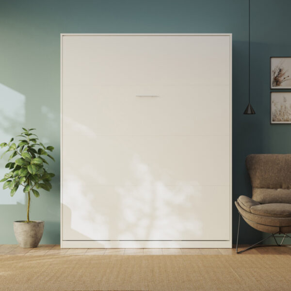 CLASSIC skabsseng, høj model 160x200cm - farve Skab: Vild Eg, Front: Beton