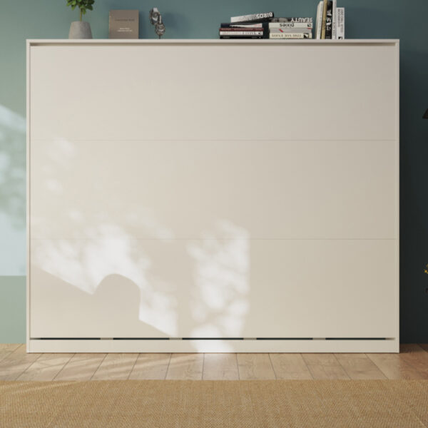 CLASSIC skabsseng, lav model 160x200cm - farve Skab: Antracit, Front: Hvid højglans