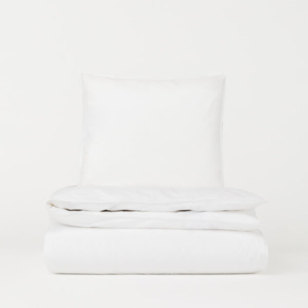 DAWN Percale sengetøj - Bright White - 140x200 cm - 100% økologisk bomuld - Hvidt