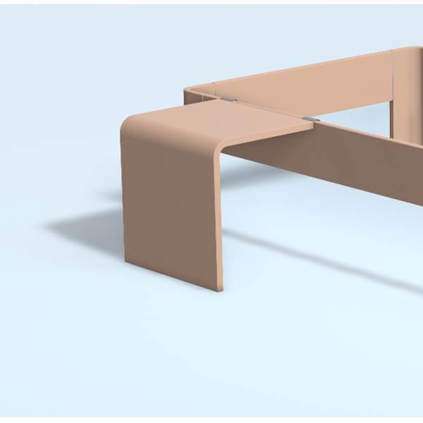 Auping Auronde sengebord, høj model - blush