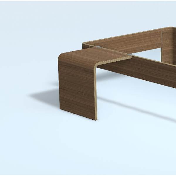 Auping Auronde sengebord, høj model - natural walnut