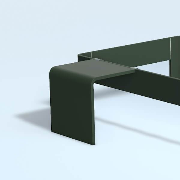 Auping Auronde sengebord, høj model - pine green