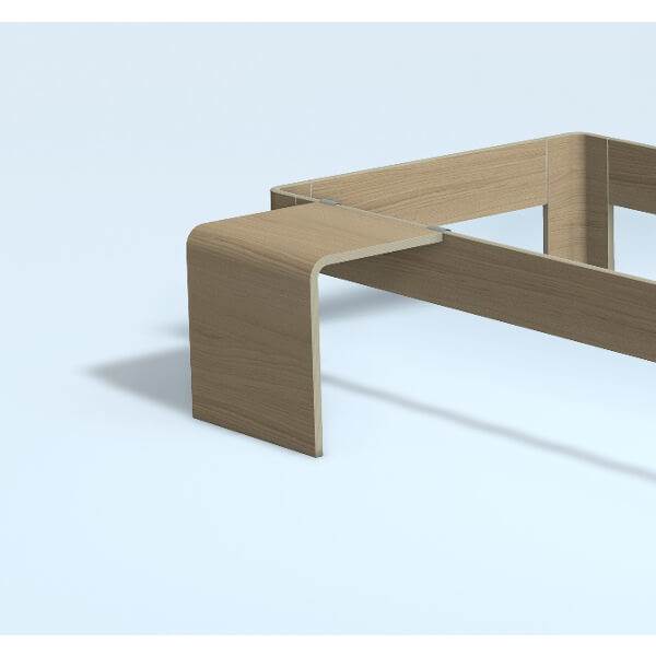 Auping Auronde sengebord, lav model - natural oak