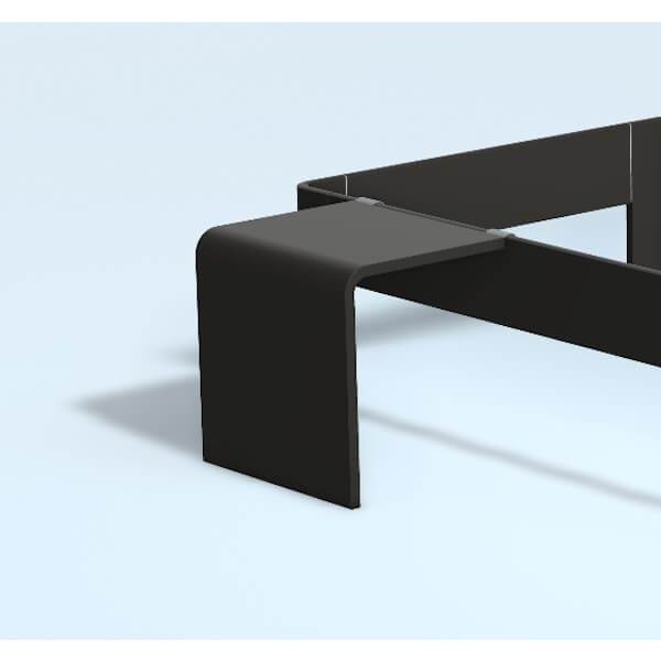 Auping Auronde sengebord, lav model - sort