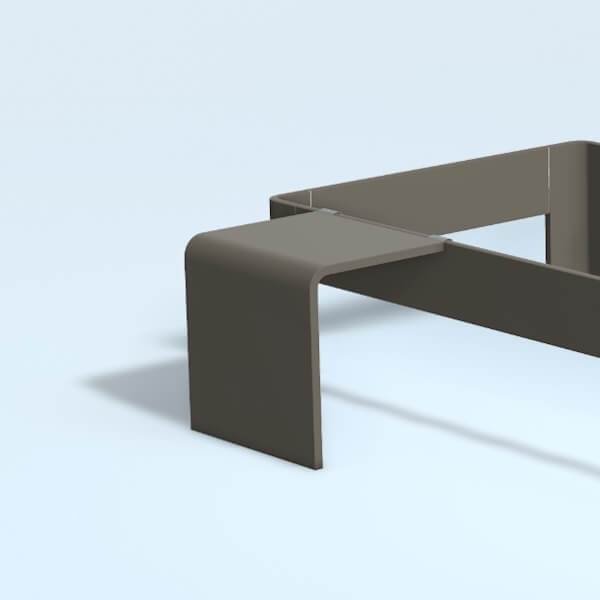 Auping Auronde sengebord, lav model - warm grey