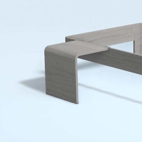 Auping Auronde sengebord, mellem model - chalk grey oak