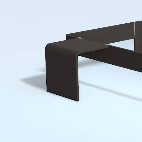 Auping Auronde sengebord, mellem model - chocolate brown oak