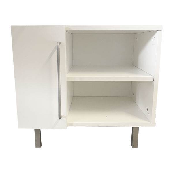 Funktionelt sengebord på ben - hvid