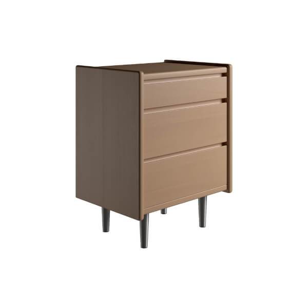 Kaagaard Sengebord 3 Skuffer - Bøg med metalben