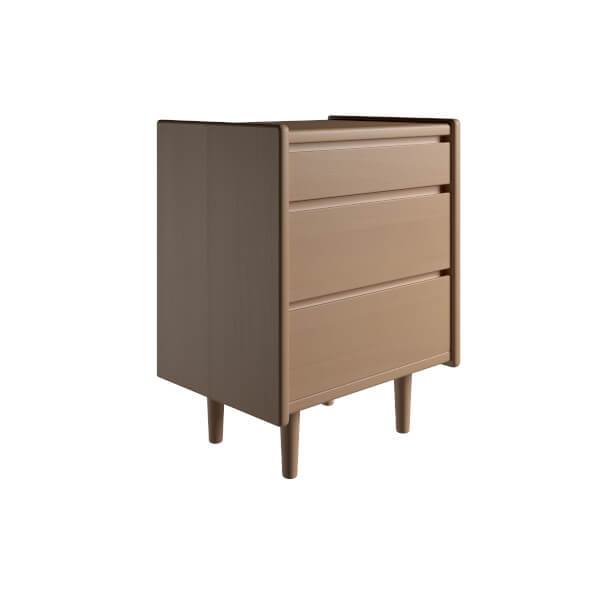 Kaagaard Sengebord 3 Skuffer - Bøg med træben