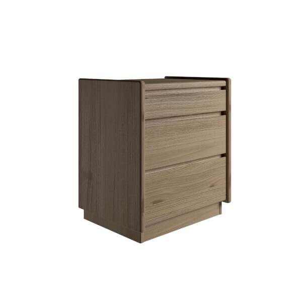 Kaagaard Sengebord 3 Skuffer - Eg med sokkel