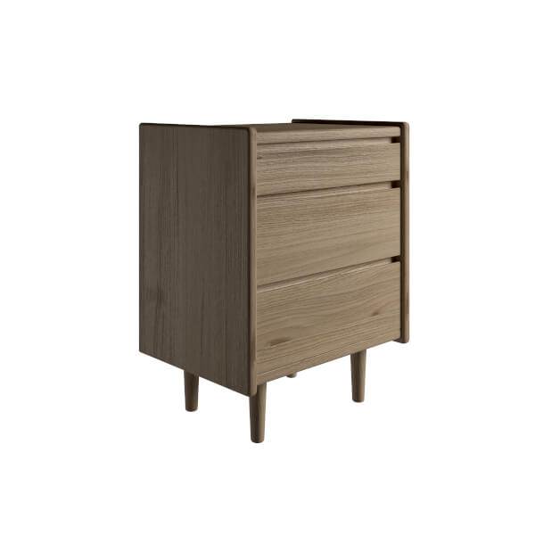Kaagaard Sengebord 3 Skuffer - Eg med træben