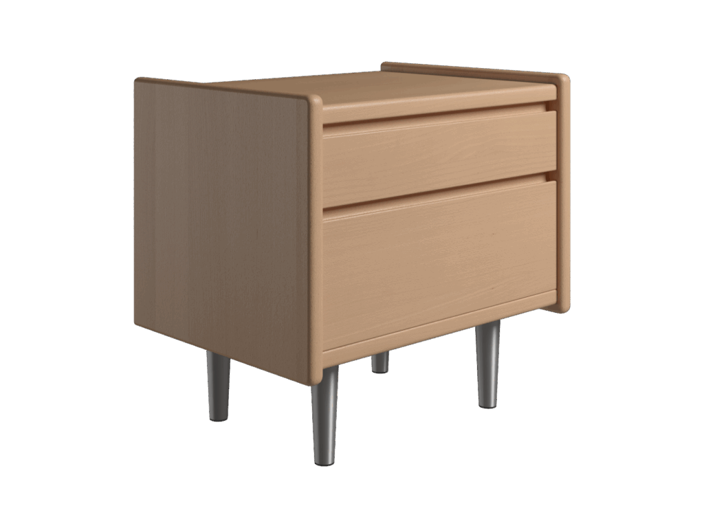 Kaagaard - Sengebord-Bøg-B: 50 D: 37-Stål ben