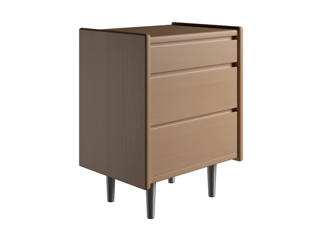 Kaagaard - Sengebord-Bøg-B: 50 D: 37-Stål ben