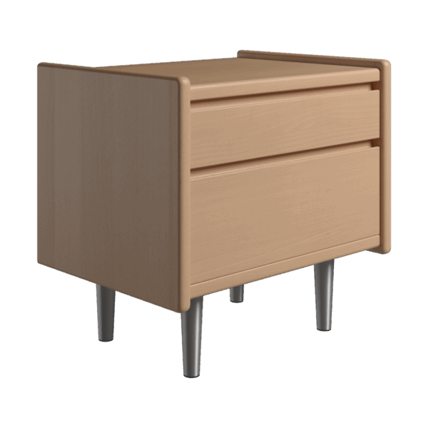 Kaagaard - Sengebord-Bøg-B: 50 D: 47-Stål ben