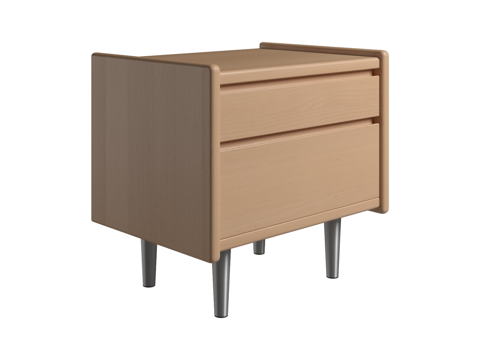 Kaagaard - Sengebord-Bøg-B: 50 D: 47-Stål ben Kaagaard - Sengebord-Bøg-B: 50 D: 47-Stål ben