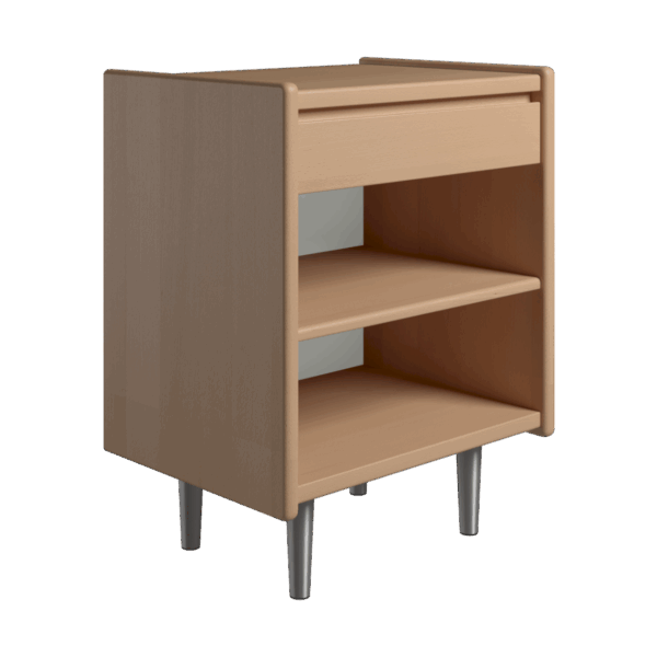 Kaagaard - Sengebord-Bøg-B: 80 D: 47-Stål ben