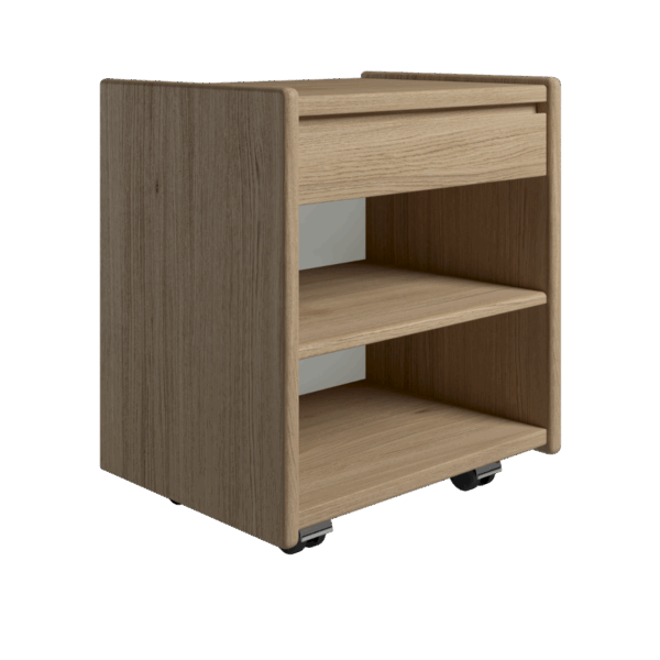 Kaagaard - Sengebord-Eg oliebeh-B: 50 D: 47-Hjul