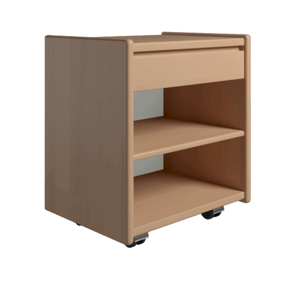 Kaagaard - Sengebord-Eg oliebeh-B: 80 D: 37-Hjul