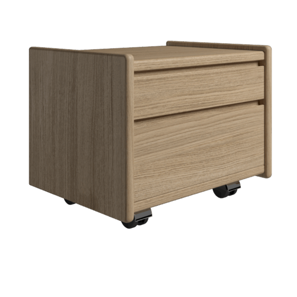 Kaagaard - Sengebord-Eg oliebeh-B: 80 D: 37-Hjul