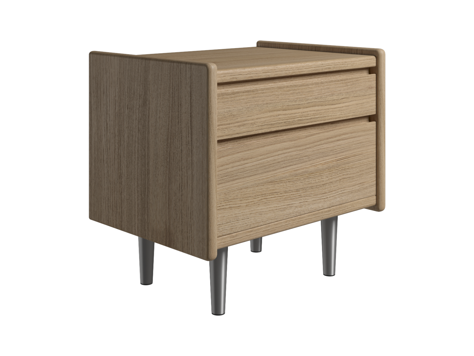 Kaagaard - Sengebord-Eg oliebeh-B: 80 D: 37-Stål ben Kaagaard - Sengebord-Eg oliebeh-B: 80 D: 37-Stål ben