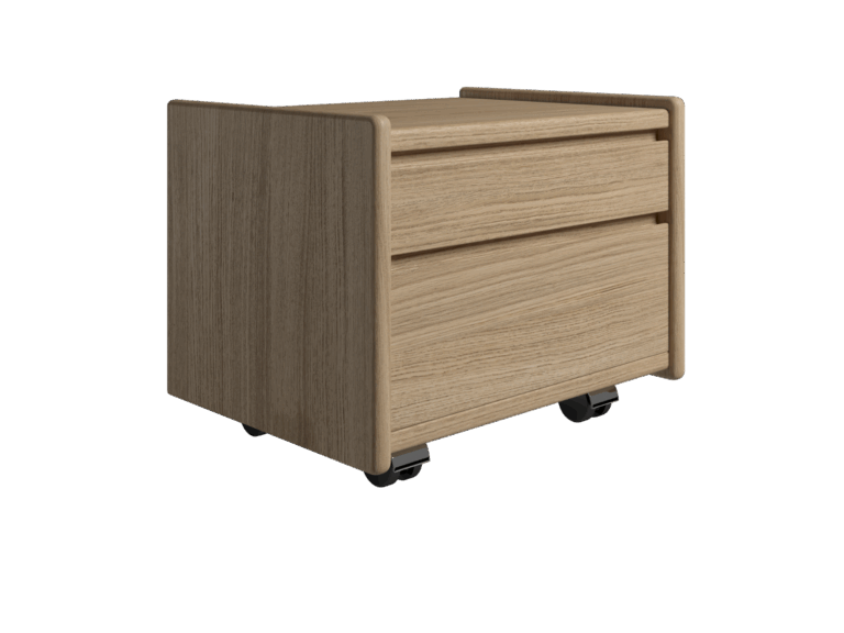 Kaagaard - Sengebord-Eg oliebeh-B: 80 D: 47-Hjul