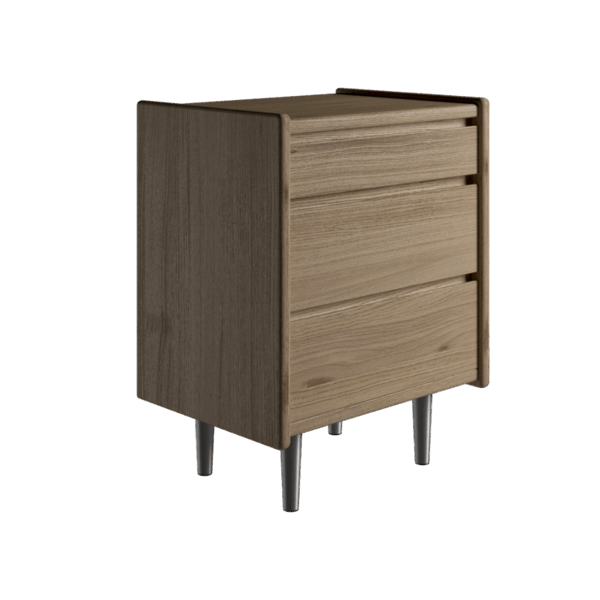 Kaagaard - Sengebord-Eg oliebeh-B: 80 D: 47-Stål ben