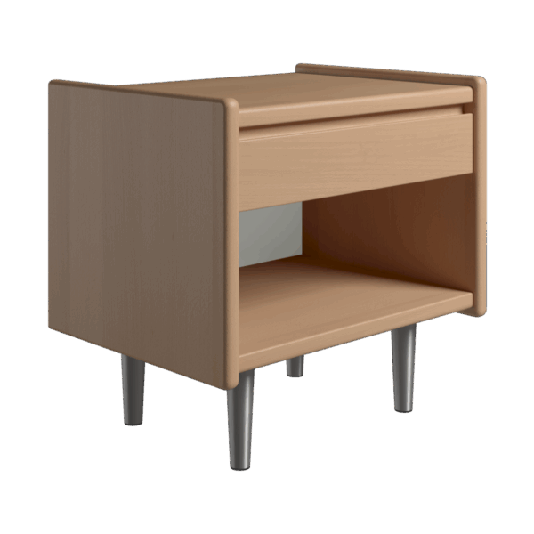 Kaagaard - Sengebord-H: 34-Bøg-B: 50 D: 37-Stål ben