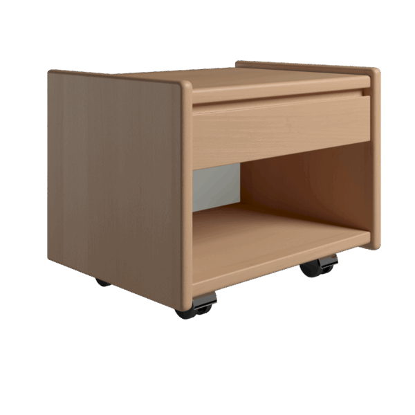 Kaagaard - Sengebord-H: 34-Bøg-B: 50 D: 47-Hjul