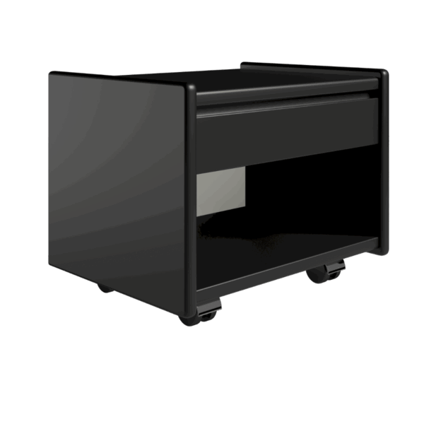 Kaagaard - Sengebord-H: 34-Hvid-B: 50 D: 47-Hjul