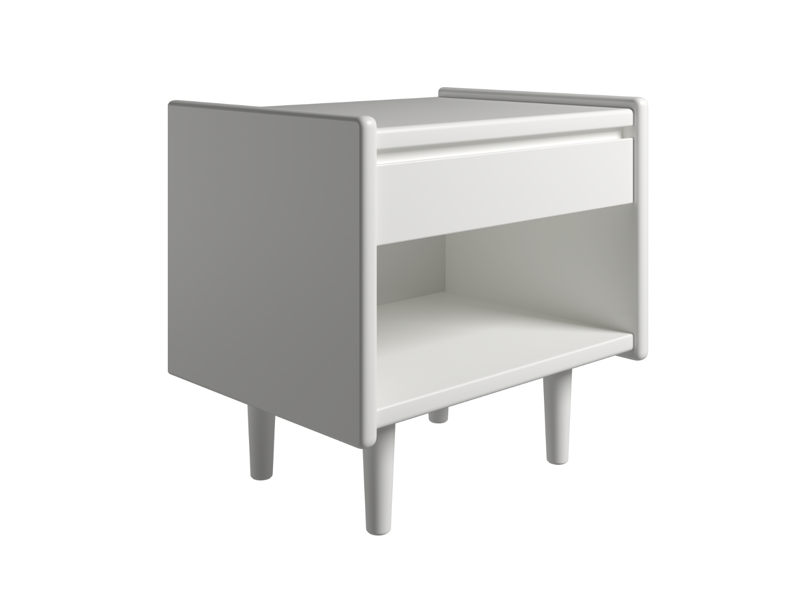 Kaagaard - Sengebord-H: 34-Hvid-B: 80 D: 37-Træ ben Kaagaard - Sengebord-H: 34-Hvid-B: 80 D: 37-Træ ben