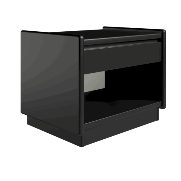 Kaagaard - Sengebord-H: 34-Sort-B: 50 D: 47-Sokkel