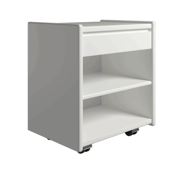 Kaagaard - Sengebord-Hvid-B: 50 D: 37-Hjul