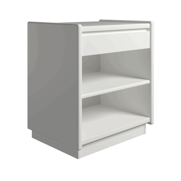 Kaagaard - Sengebord-Hvid-B: 50 D: 37-Sokkel