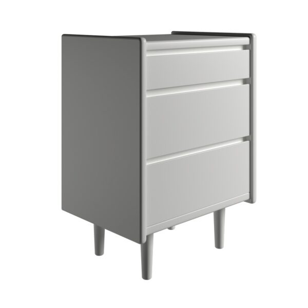 Kaagaard - Sengebord-Hvid-B: 50 D: 47-Træ ben