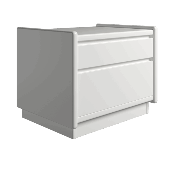 Kaagaard - Sengebord-Hvid-B: 80 D: 37-Sokkel