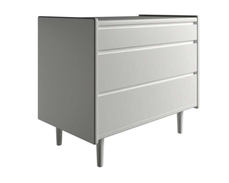 Kaagaard - Sengebord-Hvid-B: 80 D: 37-Træ ben